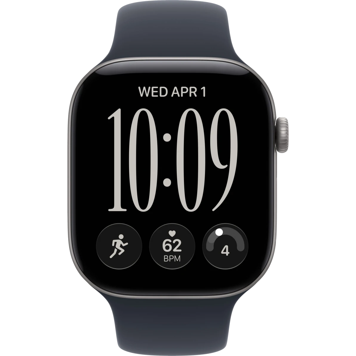 Умные часы Apple Watch Series 12 46mm Space Gray Aluminium Case with Navy Blue Sport Band M/L (MJEJ4) - фото 2