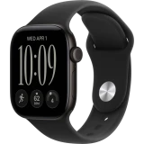 Умные часы Apple Watch Series 12 42mm Black Aluminium Case with Black Sport Band S/M (MJEA4)