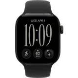 Умные часы Apple Watch Series 12 42mm Black Aluminium Case with Black Sport Band S/M (MJEA4)