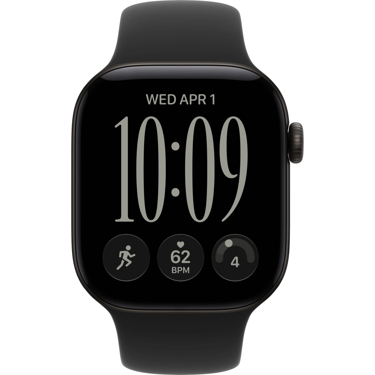 Умные часы Apple Watch Series 12 42mm Black Aluminium Case with Black Sport Band S/M (MJEA4) - фото 2