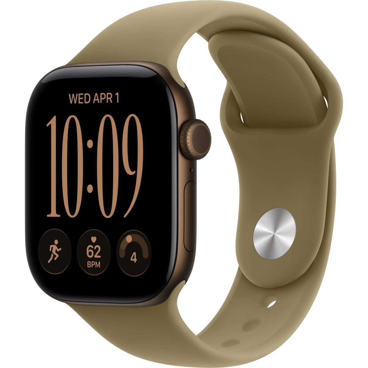 Умные часы Apple Watch Series 12 42mm Dark Bronze Aluminium Case with Olive Sport Band S/M (MJEF4)