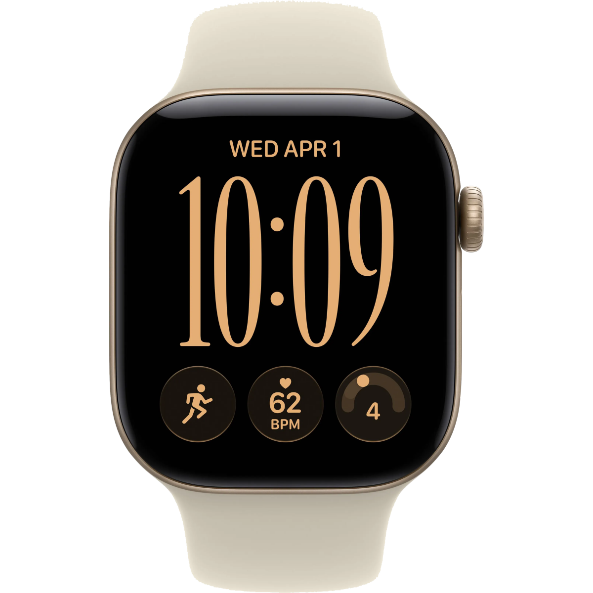 Умные часы Apple Watch Series 12 42mm Light Gold Aluminium Case with Sand Sport Band S/M (MJED4) - фото 2
