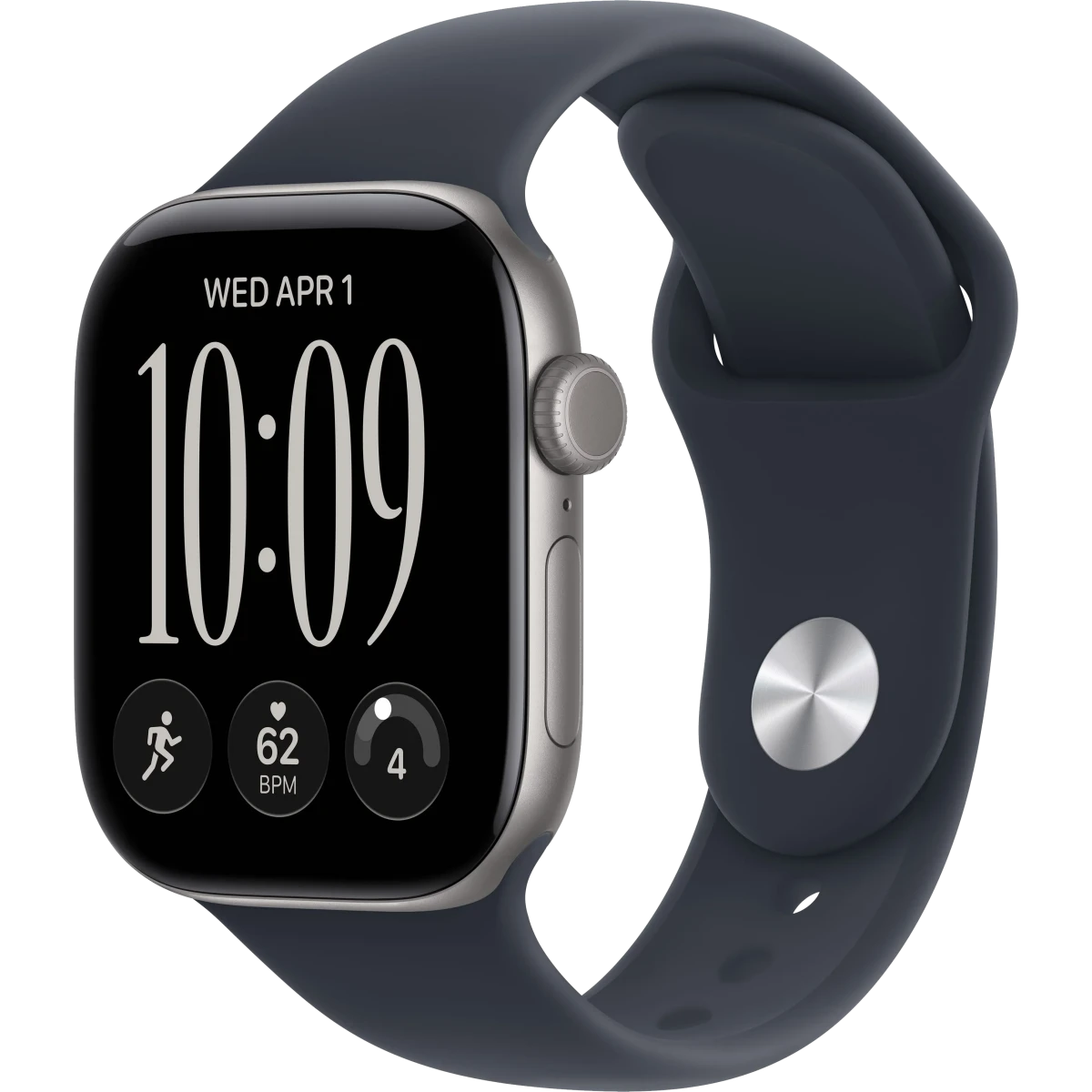 Умные часы Apple Watch Series 12 42mm Space Gray Aluminium Case with Navy Blue Sport Band S/M (MJE74)