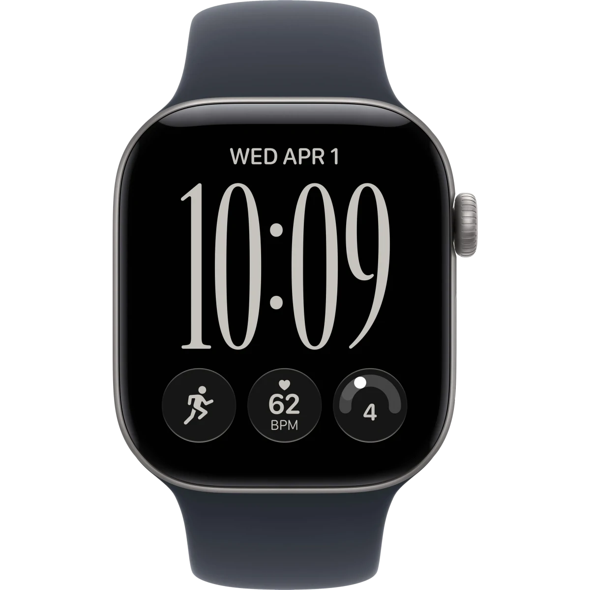 Умные часы Apple Watch Series 12 42mm Space Gray Aluminium Case with Navy Blue Sport Band S/M (MJE74) - фото 2