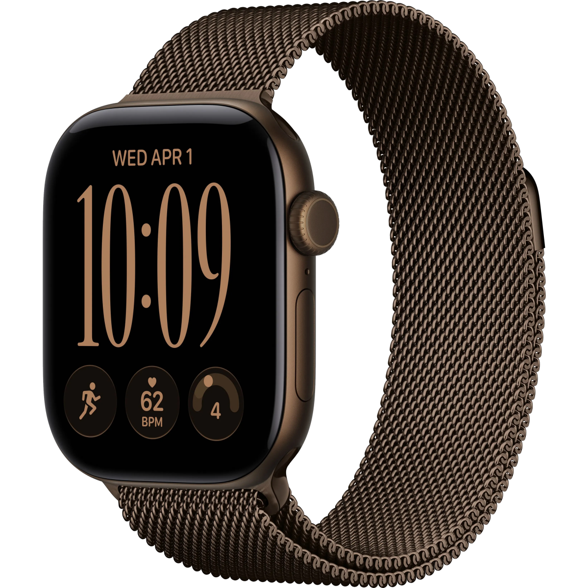 Умные часы Apple Watch Series 12 42mm Dark Bronze Aluminium Case with Dark Bronze Milanese Loop (MKDC4)