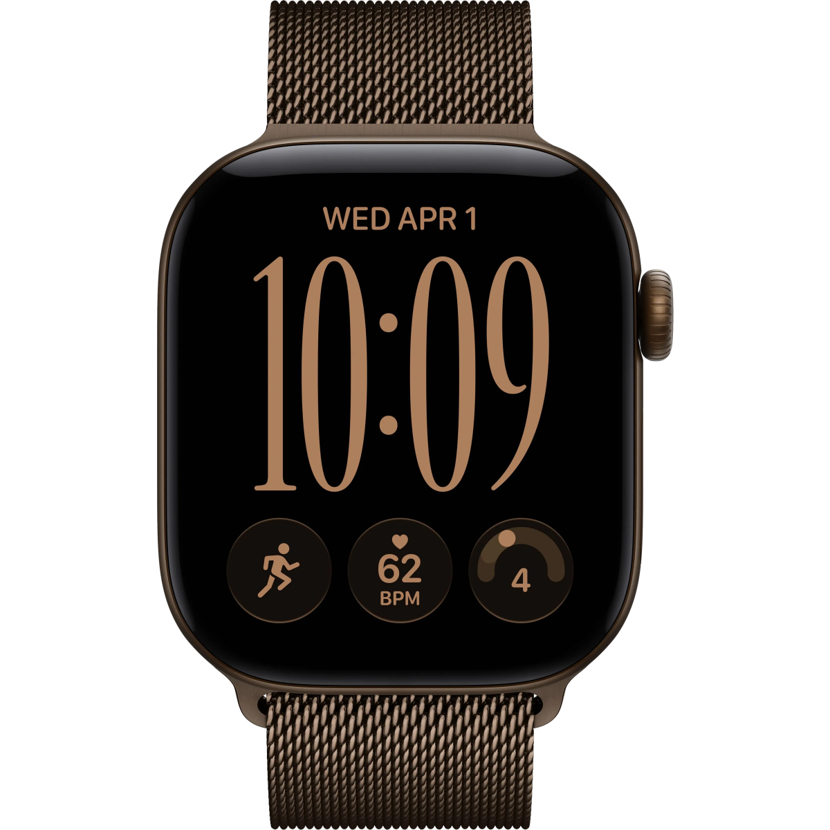 Умные часы Apple Watch Series 12 42mm Dark Bronze Aluminium Case with Dark Bronze Milanese Loop (MKDC4) - фото 2