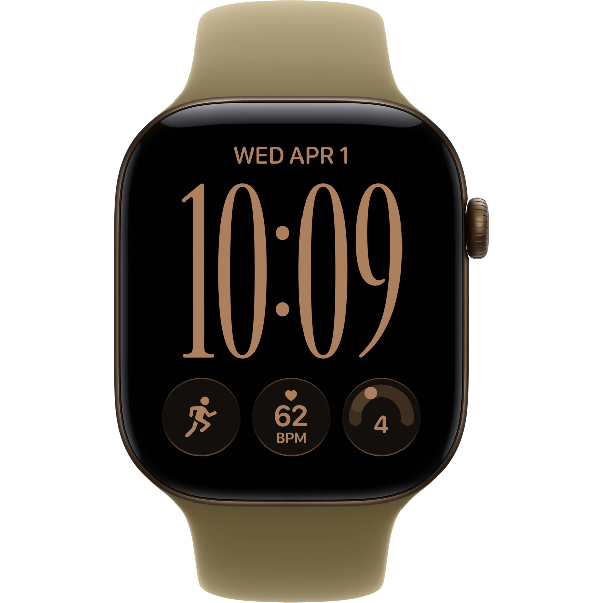Умные часы Apple Watch Series 12 46mm Dark Bronze Aluminium Case with Olive Sport Band M/L (MJEU4) - фото 2