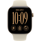 Умные часы Apple Watch Series 12 46mm Light Gold Aluminium Case with Sand Sport Band M/L (MJEP4)