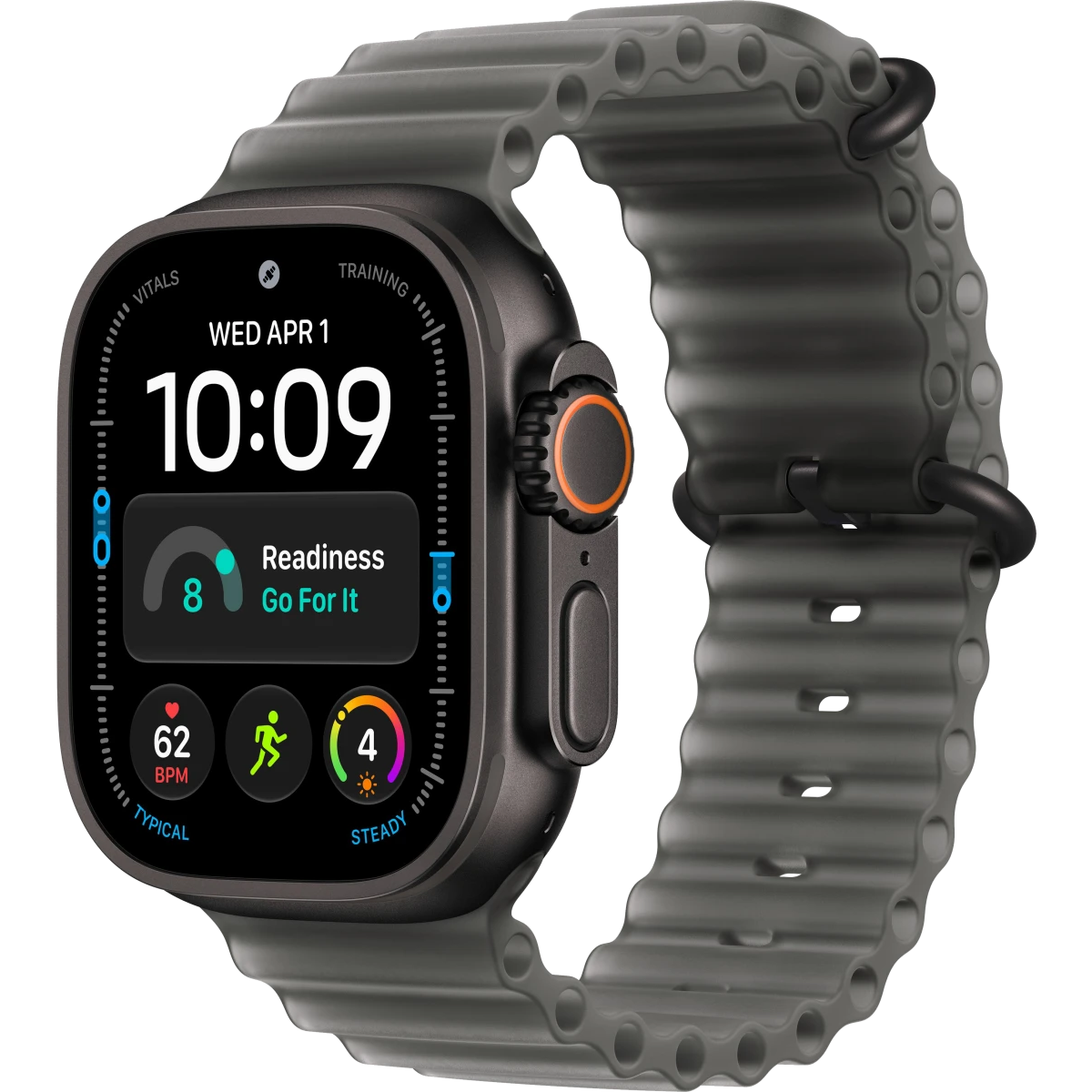 Умные часы Apple Watch Ultra 4 49mm Black Titanium Case with Translucent Black Ocean Band (MJAY4) - MJAY4LS/A