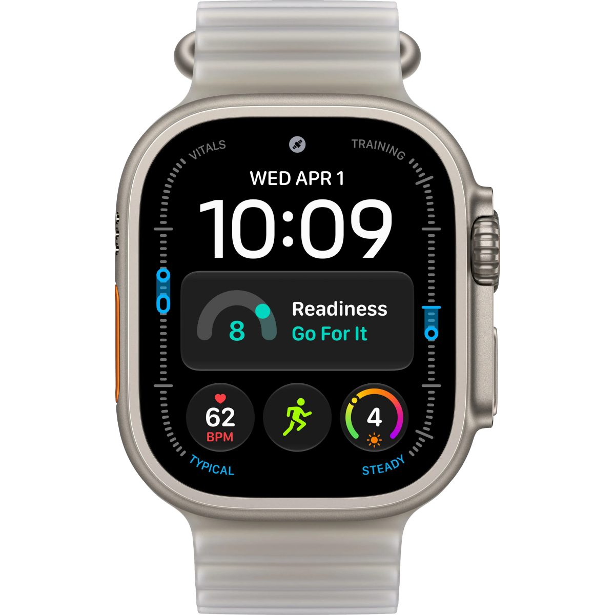 Умные часы Apple Watch Ultra 4 49mm Natural Titanium Case with Translucent Gray Ocean Band (MJAD4) - MJAD4LS/A - фото 2