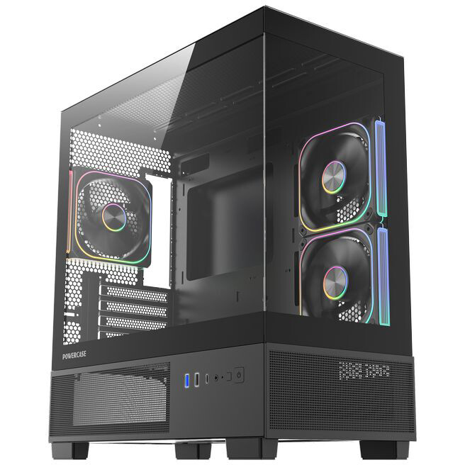 Корпус Powercase Vision Micro S4B V2 Black - CVMMSHBV2-A3