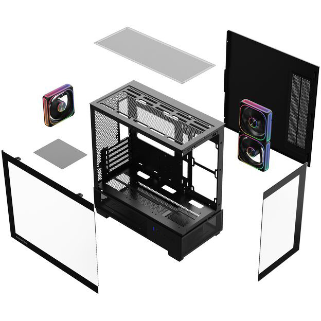 Корпус Powercase Vision Micro S4B V2 Black - CVMMSHBV2-A3 - фото 8