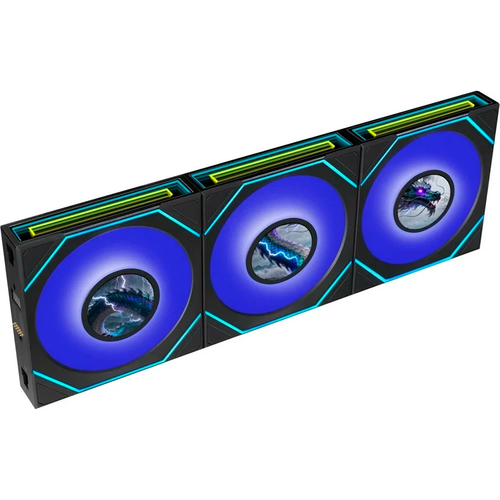 Вентилятор для корпуса Lian Li UNI Fan SL Infinity LCD Flex Reverse 120 Black (3 шт.) - G9F.12RSLIND1F3B.R0