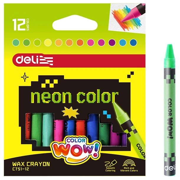 Мелки восковые Deli EC751-12