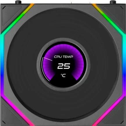 Вентилятор для корпуса Lian Li UNI Fan TL LCD Flex Reverse 120 Black (3 шт.) - G9F.12RTLLCD1F3B.R0 - фото 3