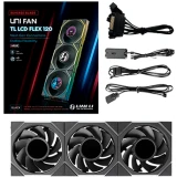 Вентилятор для корпуса Lian Li UNI Fan TL LCD Flex Reverse 120 Black (3 шт.) (G9F.12RTLLCD1F1B.R0)