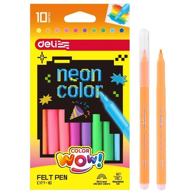 Фломастеры Deli EC177-10