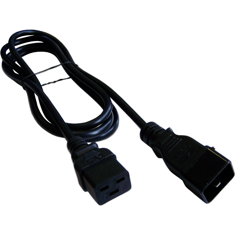 Кабель питания C19 - C20, 5м, Lanmaster LAN-PP19/20-16A-5.0