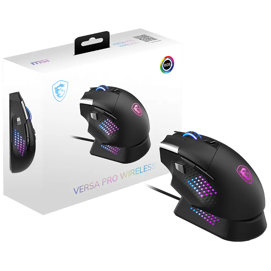 Мышь MSI Versa Pro Wireless + Mouse Dock Pro - S12-4301370-CLA - фото 8
