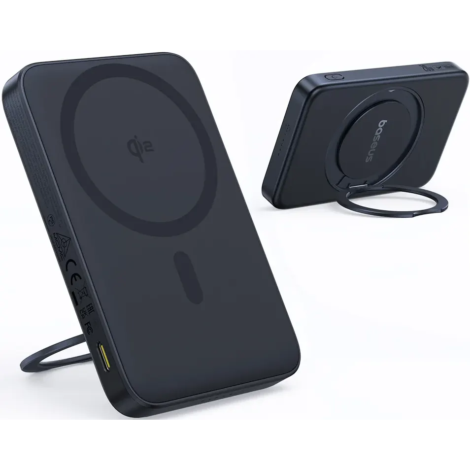 Внешний аккумулятор Baseus PicoGo Qi2 Magnetic 5000mAh 20W Cosmic Black - P10076802123-00 - фото 2