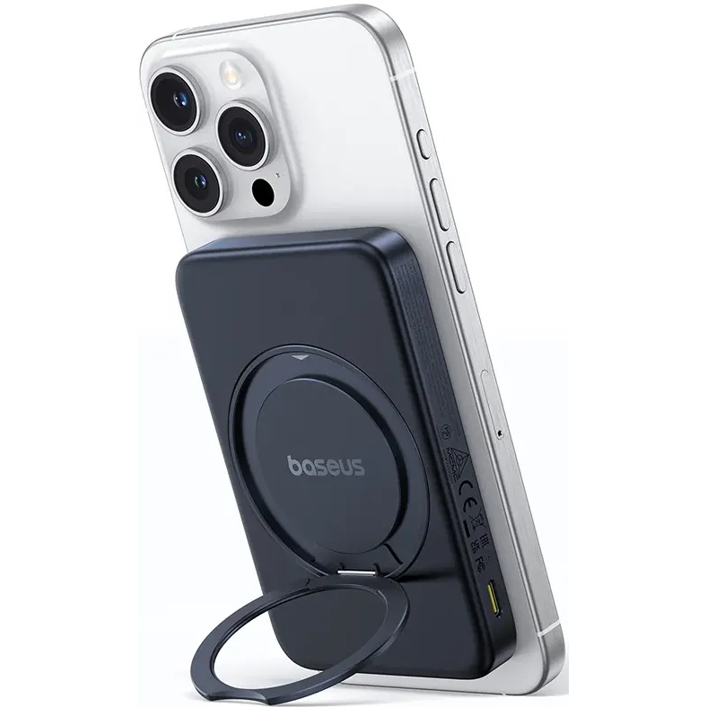 Внешний аккумулятор Baseus PicoGo Qi2 Magnetic 5000mAh 20W Cosmic Black - P10076802123-00 - фото 3