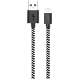 Кабель USB - Lightning, 1м, PERO DC04 Black/Silver (PRDC-048P1MSB)
