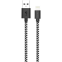 Кабель USB - Lightning, 1м, PERO DC04 Black/Silver - PRDC-048P1MSB