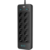 Сетевой фильтр AGNI TP-FO4U10E-C-2m-Black