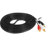Кабель 3.5 Jack (M) - 2x RCA (M), 5м, Leef LF-CAB-AUXRCA-PVC-5 Black (LF-CAB-AUXRCA-PVC-5-black)