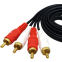 Кабель 2x RCA (M) - 2x RCA (M), 1м, Leef LF-CAB-RCA-PVC-1 Black - LF-CAB-RCA-PVC-1-black - фото 2