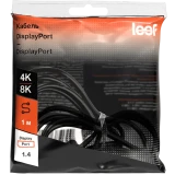 Кабель DisplayPort - DisplayPort, 1м, Leef LF-CAB-DSPL1.4-PVC-1 Black (LF-CAB-DSPL1.4-PVC-1-black)