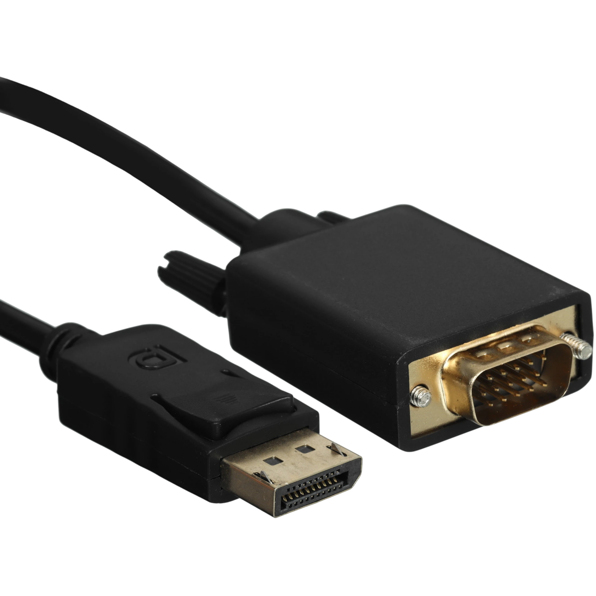 Кабель DisplayPort - VGA, 1м, Leef LF-CAB-DSPL1.4VGA-PVC-1 Black - LF-CAB-DSPL1.4VGA-PVC-1-black - фото 2