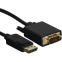 Кабель DisplayPort - VGA, 1м, Leef LF-CAB-DSPL1.4VGA-PVC-1 Black - LF-CAB-DSPL1.4VGA-PVC-1-black - фото 2