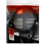 Кабель HDMI - HDMI, 3м, Leef LF-CAB-HDMI2.1-PVC-3 Black (LF-CAB-HDMI2.1-PVC-3-black)