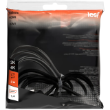 Кабель HDMI - HDMI, 3м, Leef LF-CAB-HDMI1.4-PVC-3 Black (LF-CAB-HDMI1.4-PVC-3-black)