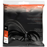 Кабель HDMI - HDMI, 3м, Leef LF-CAB-HDMI2.0-PVC-3 Black (LF-CAB-HDMI2.0-PVC-3-black)