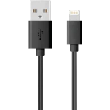 Кабель USB - Lightning, 1м, Leef LF-CAB02-LGHT-PVC-1 Black (LF-CAB02-LGHT-PVC-1-black)