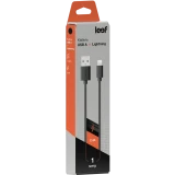 Кабель USB - Lightning, 1м, Leef LF-CAB02-LGHT-PVC-1 Black (LF-CAB02-LGHT-PVC-1-black)