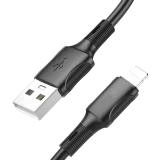 Кабель USB - Lightning, 1м, Leef LF-CAB03-LGHT-PVC-1 Black (LF-CAB03-LGHT-PVC-1-black)