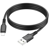 Кабель USB - Lightning, 1м, Leef LF-CAB03-LGHT-PVC-1 Black (LF-CAB03-LGHT-PVC-1-black)
