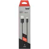 Кабель USB - USB Type-C, 1м, Leef LF-CAB02-A/C-PVC-1 Black (LF-CAB02-A/C-PVC-1-black)