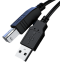 Кабель USB A (M) - USB B (M), 5м, Leef LF-CAB-A/B-PVC-5 Black - LF-CAB-A/B-PVC-5-black - фото 2
