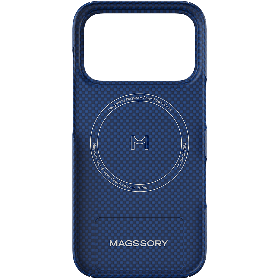 Чехол Magssory Apple iPhone 18 Pro Aramid Frame Case Blue - CFB054bl - фото 3