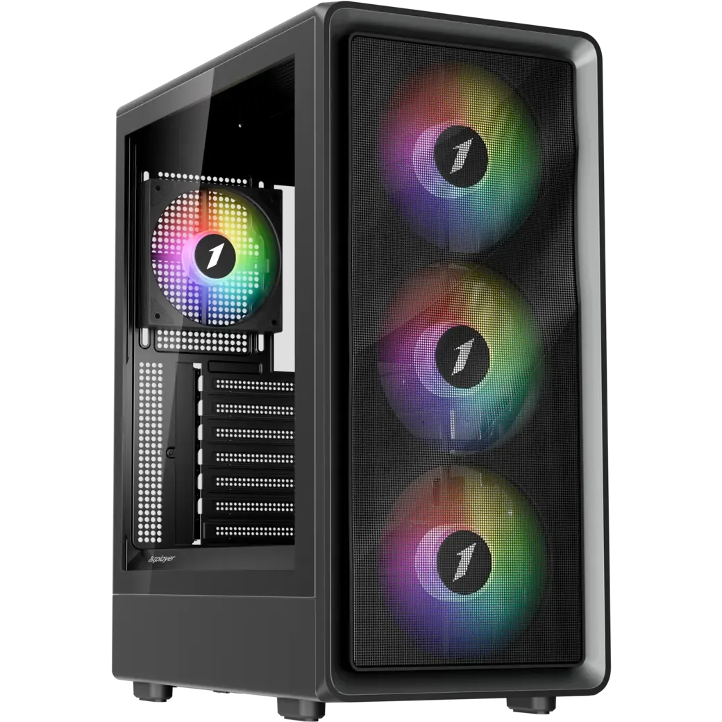 Корпус 1STPLAYER WA7 ARGB Black - WA7-BK-3FA7-14-1FA7