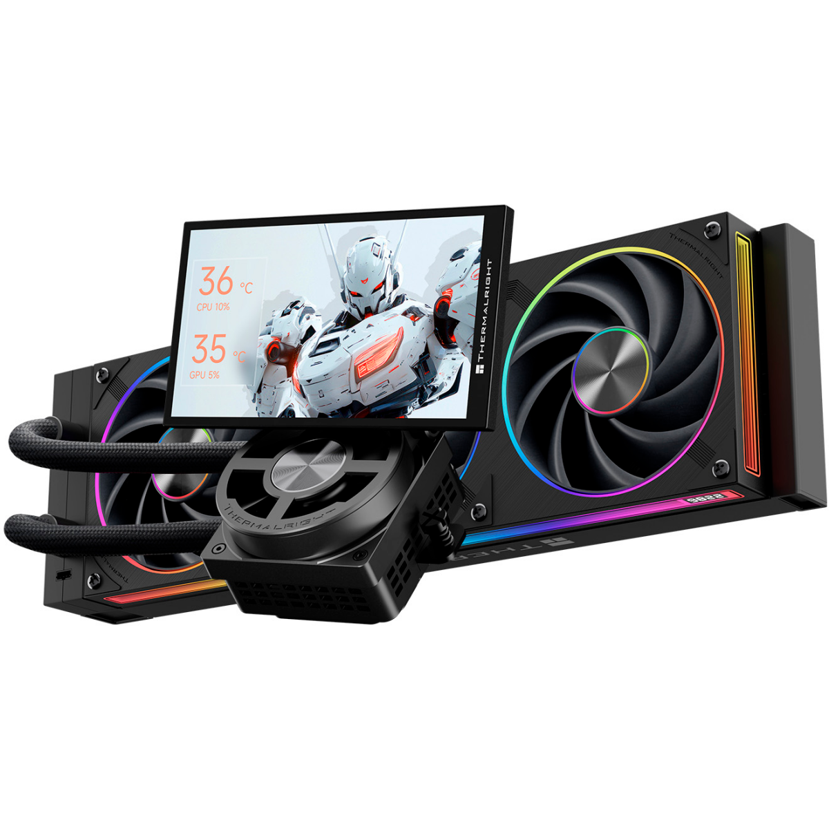 Система жидкостного охлаждения Thermalright Dynamic Vision Pro 360 ARGB Black - TRDVP360AB - фото 2