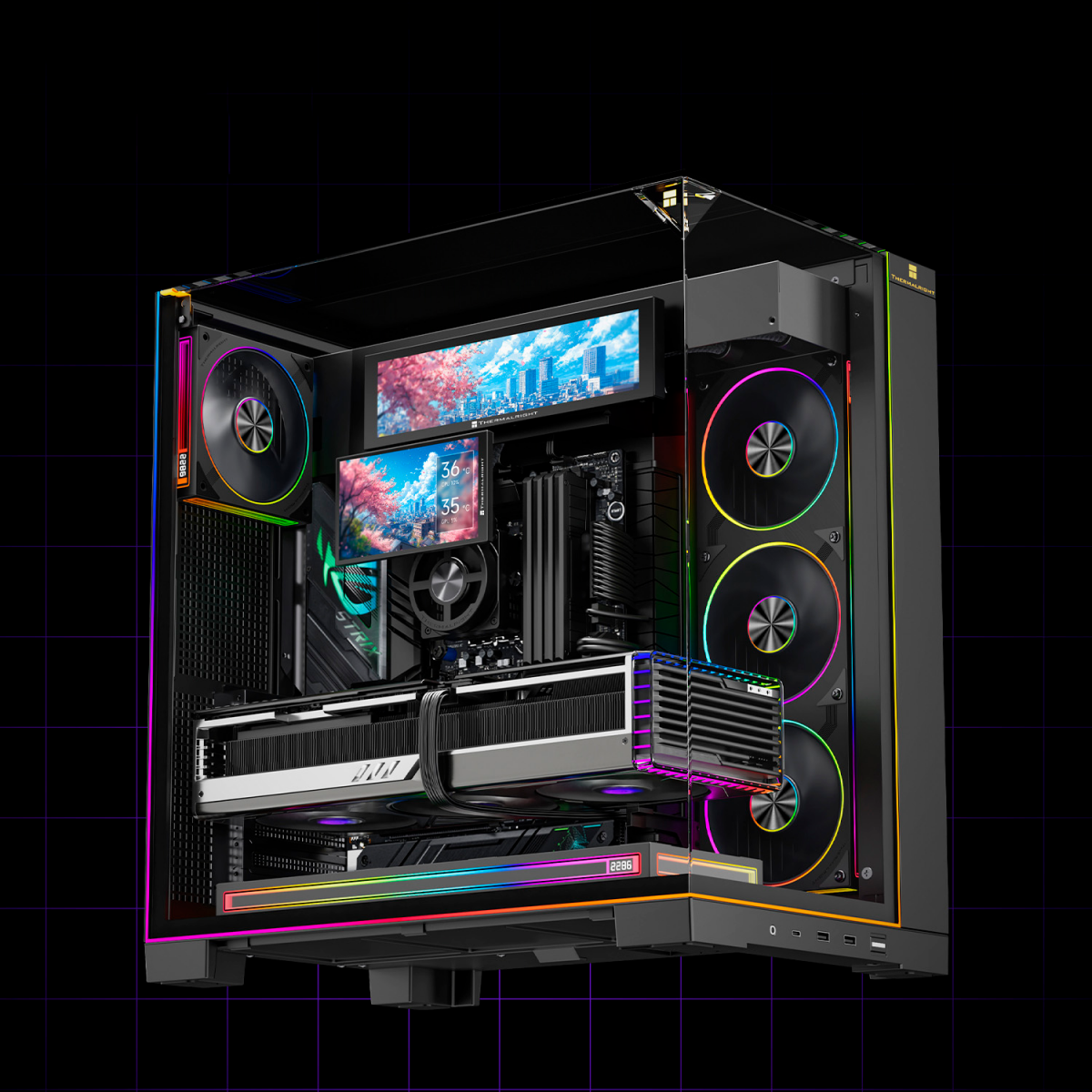 Система жидкостного охлаждения Thermalright Dynamic Vision Pro 360 ARGB Black - TRDVP360AB - фото 7