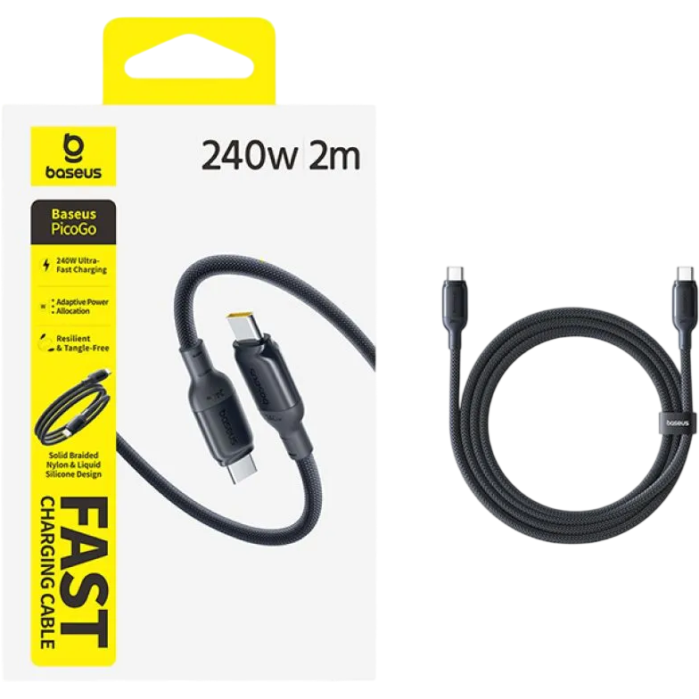 Кабель USB Type-C - USB Type-C, 2м, Baseus E0423301 - фото 4