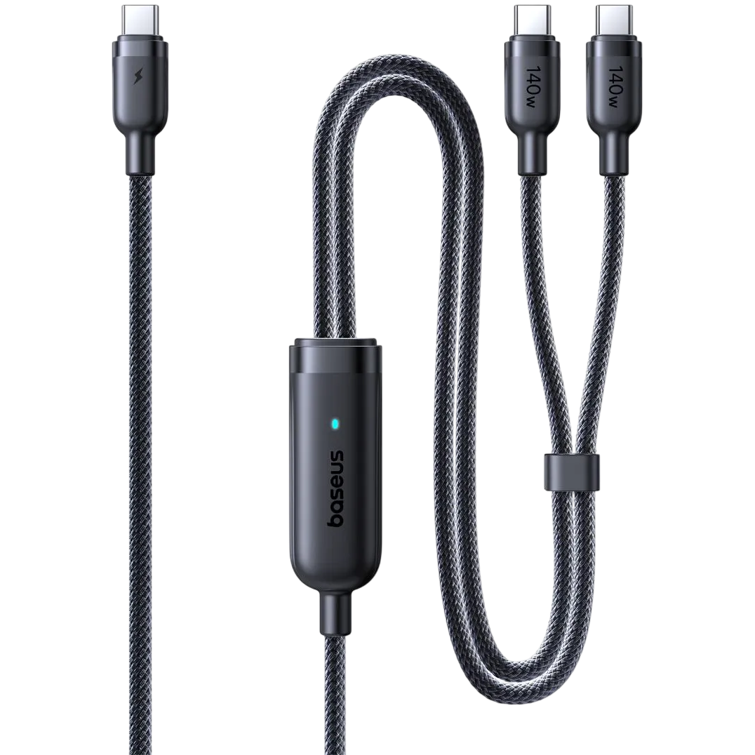 Разветвитель USB Type-C - 2x USB Type-C, 1.5м, Baseus E0426X00