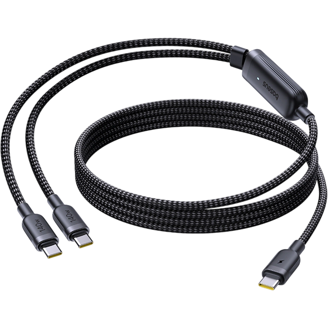 Разветвитель USB Type-C - 2x USB Type-C, 1.5м, Baseus E0426X00 - фото 2