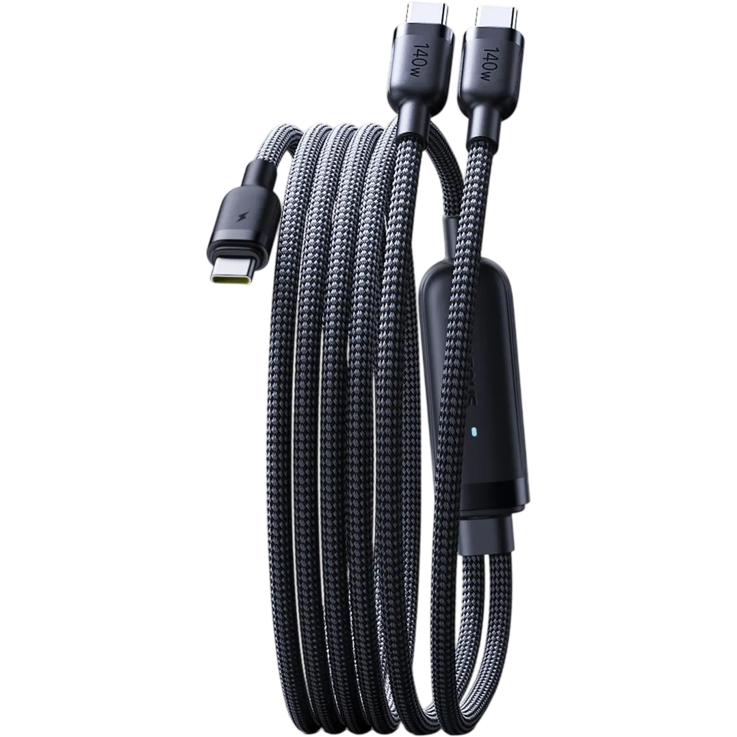 Разветвитель USB Type-C - 2x USB Type-C, 1.5м, Baseus E0426X00 - фото 3